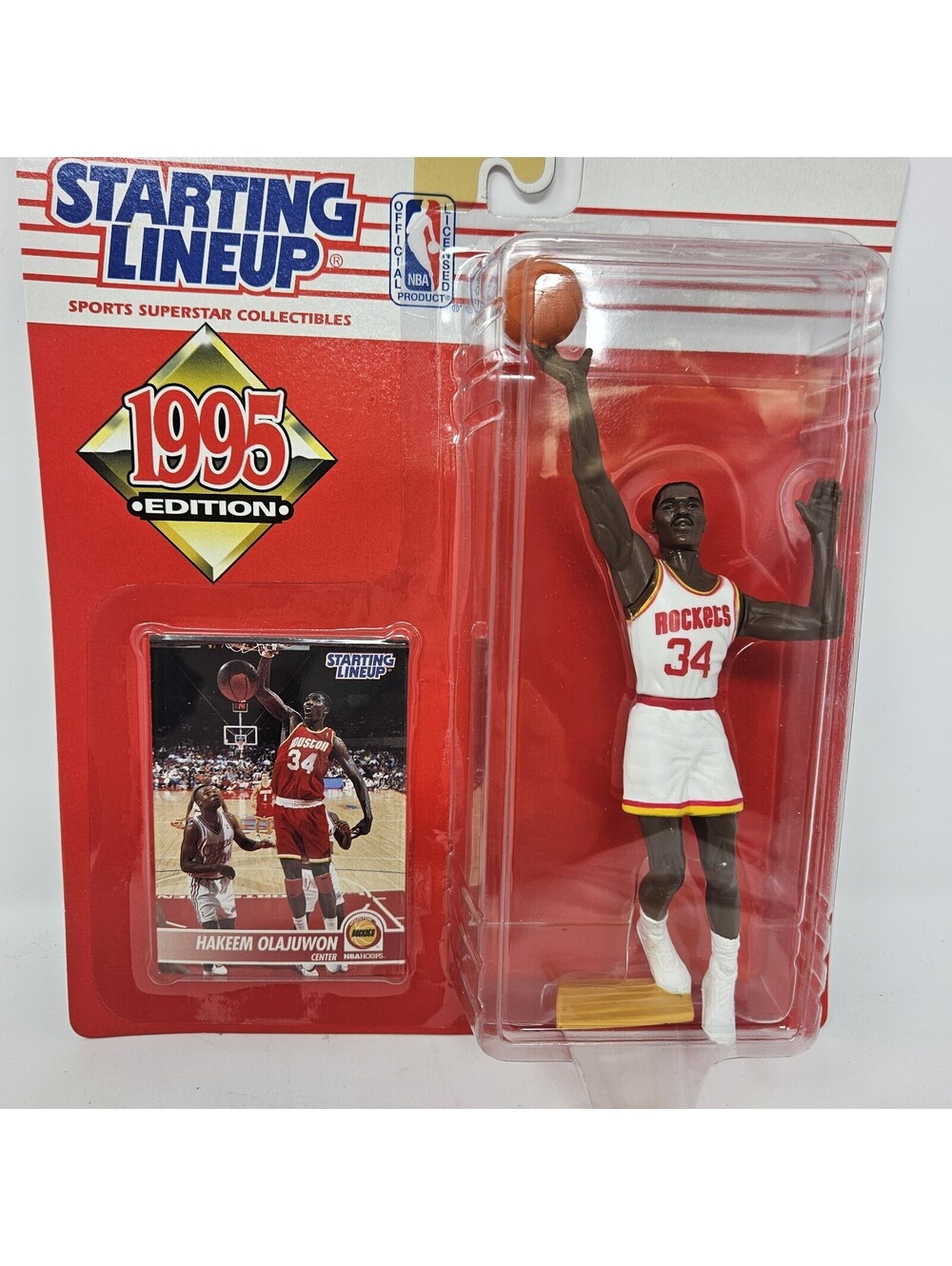 Starting Lineup 1995 Hakeem Olajuwon Houston Rockets NBA Basketball Champions